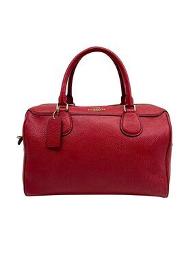 Coach Mini Bennett Red Leather Satchel Bag